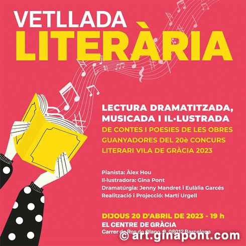 Ilustré las historias de las poesías ganadoras a medida que se leían.