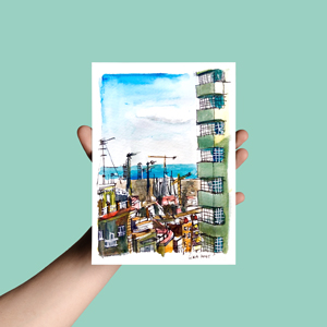 Sample of Postcard A5 medium format