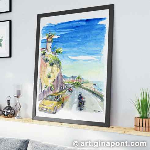 Nico gave his landlords this artwork of Calella, as a sign of gratitude, where he lived for 1 year.