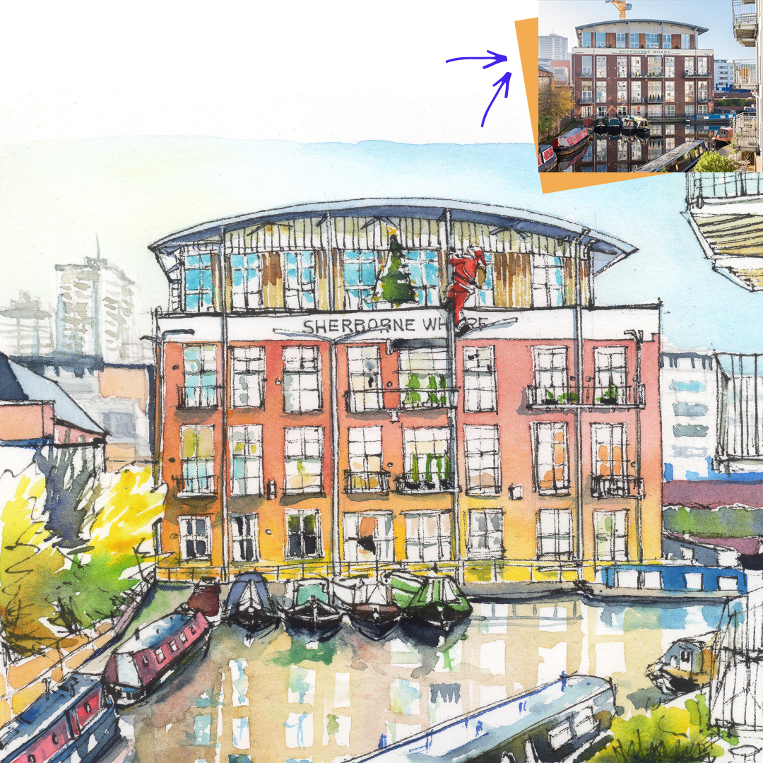 Showcase: A personalized Christmas postcard of Birmingham