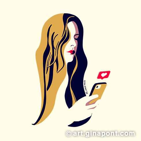 Nerina wanted to change their Facebook and Instagram profile, so she asked me for a digital animated portrait inspired by Pop Art.
