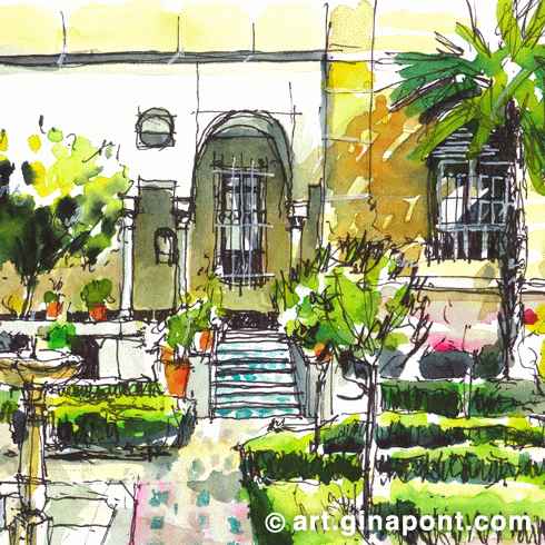 Drawing I made of the visit of Sorolla Museum in Madrid, when I travelled to the capital.