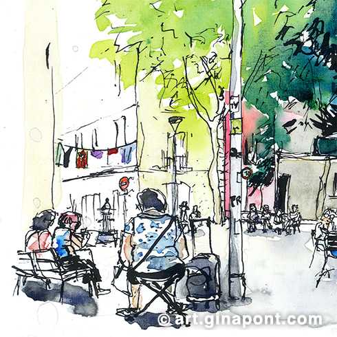 Es inevitable dibujar la plaza del Raspall sin tararear una rumba catalana, cuna de grandes cantautores gitanos como el Pescaílla, considerado uno de los fundadores del género.